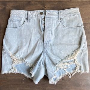 Good American Bombshell high waisted jean shorts